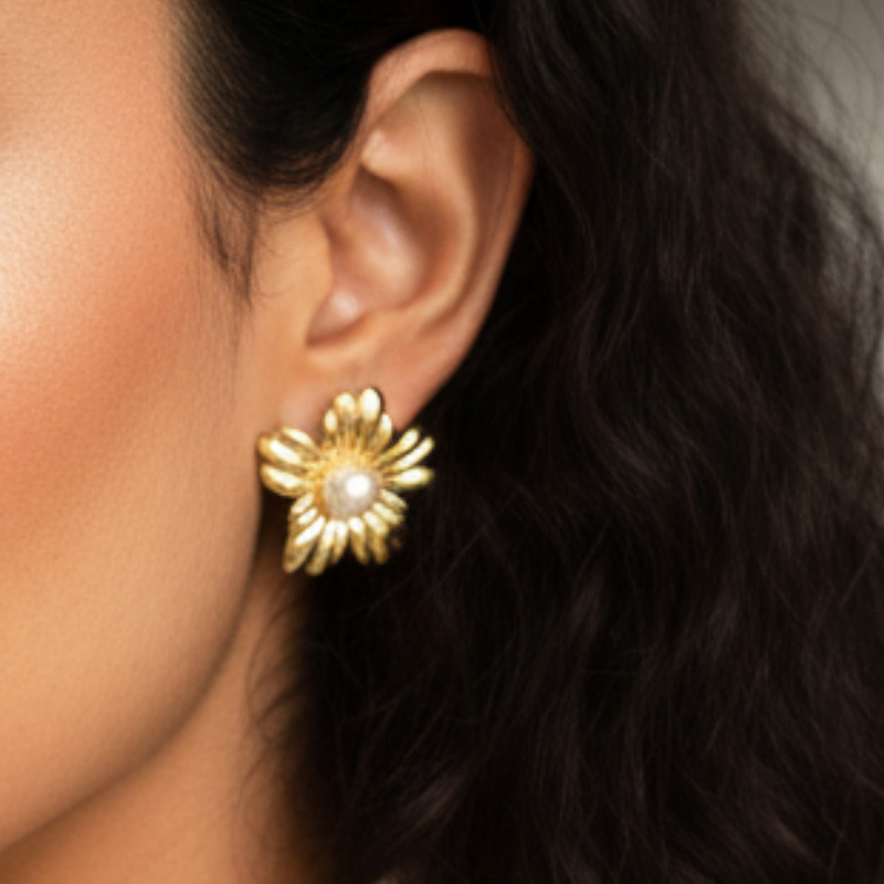 KAYYA21 Elegant Gold-Plated Stainless Steel Earring Combo