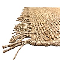 Handmade Natural Jute Area Rug, Braided Reversible, Boho Farmhouse Style, Indoor/Outdoor