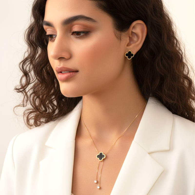 KAYYA21 Elegant Gold-Plated Jewelry Set for Women – Stainless Steel Gold Finish