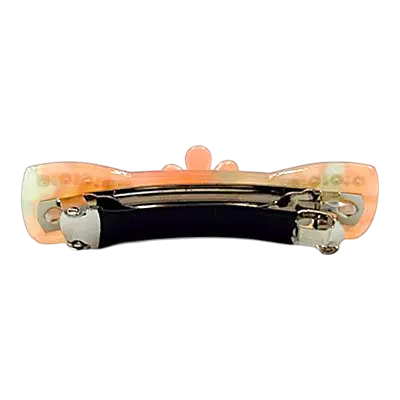 Acetate Hair Barrette with Floral Accent
