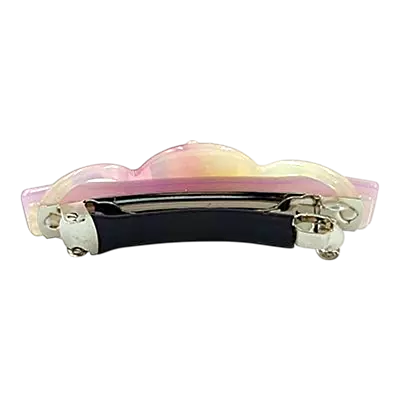 Elegant Flower & Stone Hair Barrette
