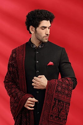 Rich Black Indo with Shawl 34995 Rich Black Indo with Shawl 34995