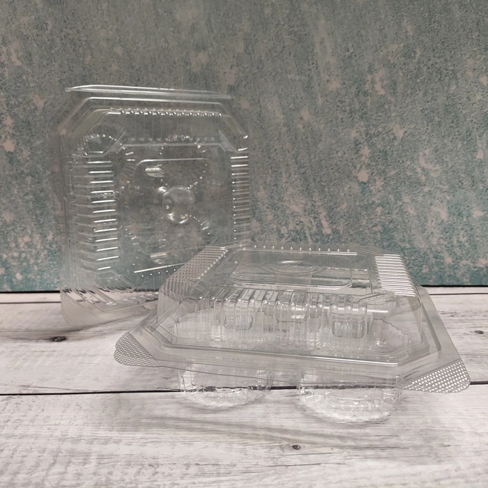 4 Cavity PVC Cupcake Box | MoQ = 10 4 Cavity PVC Cupcake Box | MoQ = 10