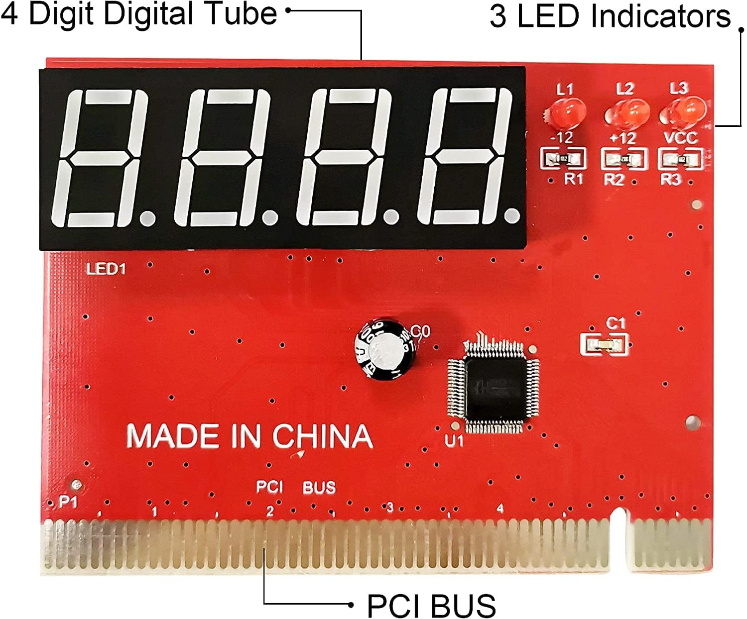 PCI 4-Digit Motherboard Diagnostic Card for Testing and Debugging Tool with User Manual PCI 4-Digit Motherboard Diagnostic Card for Testing and Debugging Tool with User Manual
