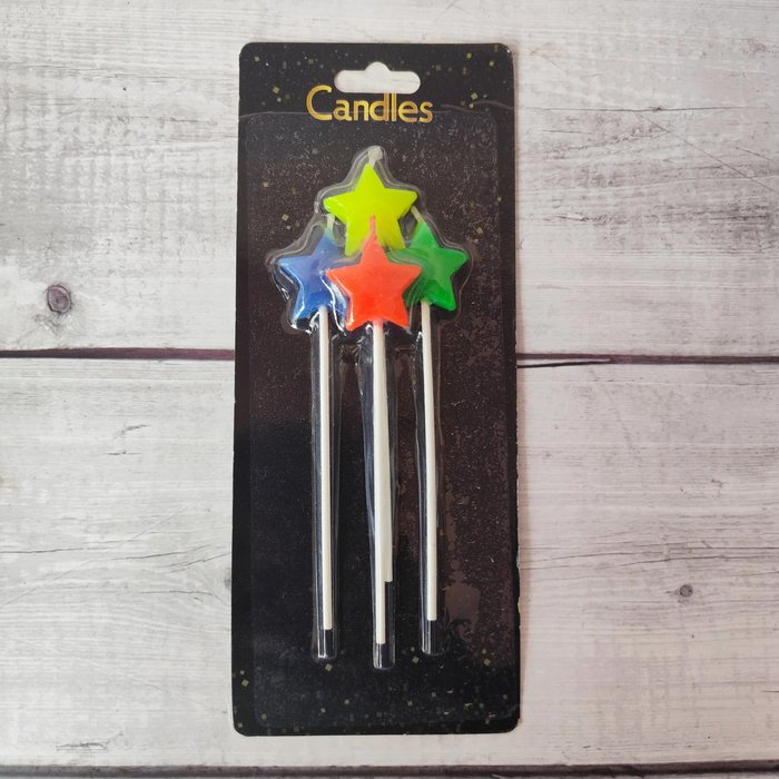 4 Pcs MultiColor Star Candle 4 Pcs MultiColor Star Candle