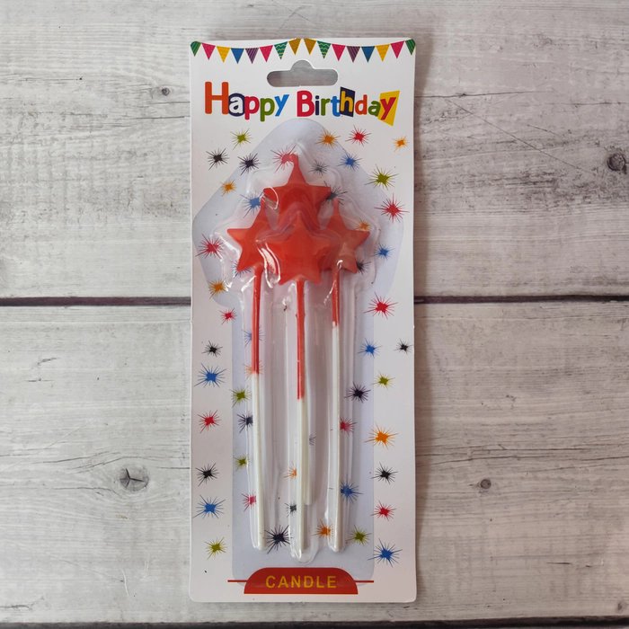 4 Pcs Red Star Candle 4 Pcs Red Star Candle