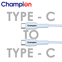 Champion SuperVOOC Type-C to C 65W Data Sync & Charging Cable PVC for all Apple & Type-C Port Devices (White) Champion SuperVOOC Type-C to C 65W Data Sync & Charging Cable PVC for all Apple & Type-C Port Devices (White)