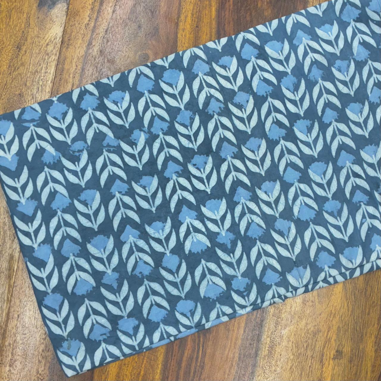 Indigo Dabu Pastel Cotton Print #4