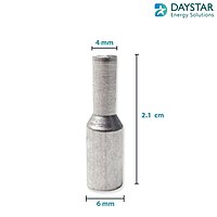 6sq.mm Aluminium crimping pin type lugs - 1 Nos 6sq.mm Aluminium crimping pin type lugs - 1 Nos