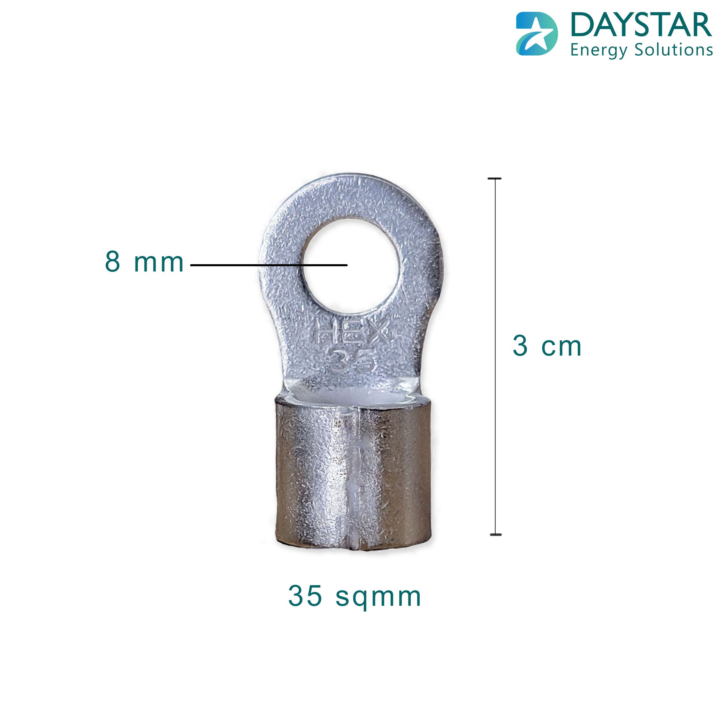 35 sq.mm Ring Type Copper Cable Lugs - 1 Nos 35 sq.mm Ring Type Copper Cable Lugs - 1 Nos