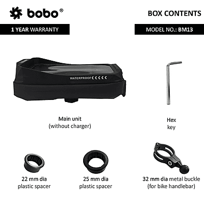 BOBO BM13 Waterproof Zip Box Bike / Cycle Phone Holder Motorcycle Mobile Mount BOBO BM13 Waterproof Zip Box Bike / Cycle Phone Holder Motorcycle Mobile Mount
