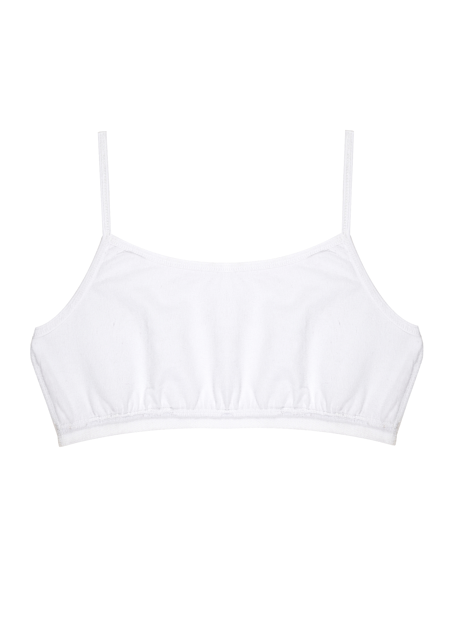 Girls Padded Training Bra, Crop Cami Training Bras for Girls. Sports bra with Non-Removable Padding, Uniform bra, Starter Bra, Begginers Bra White and Black (pack of 2)