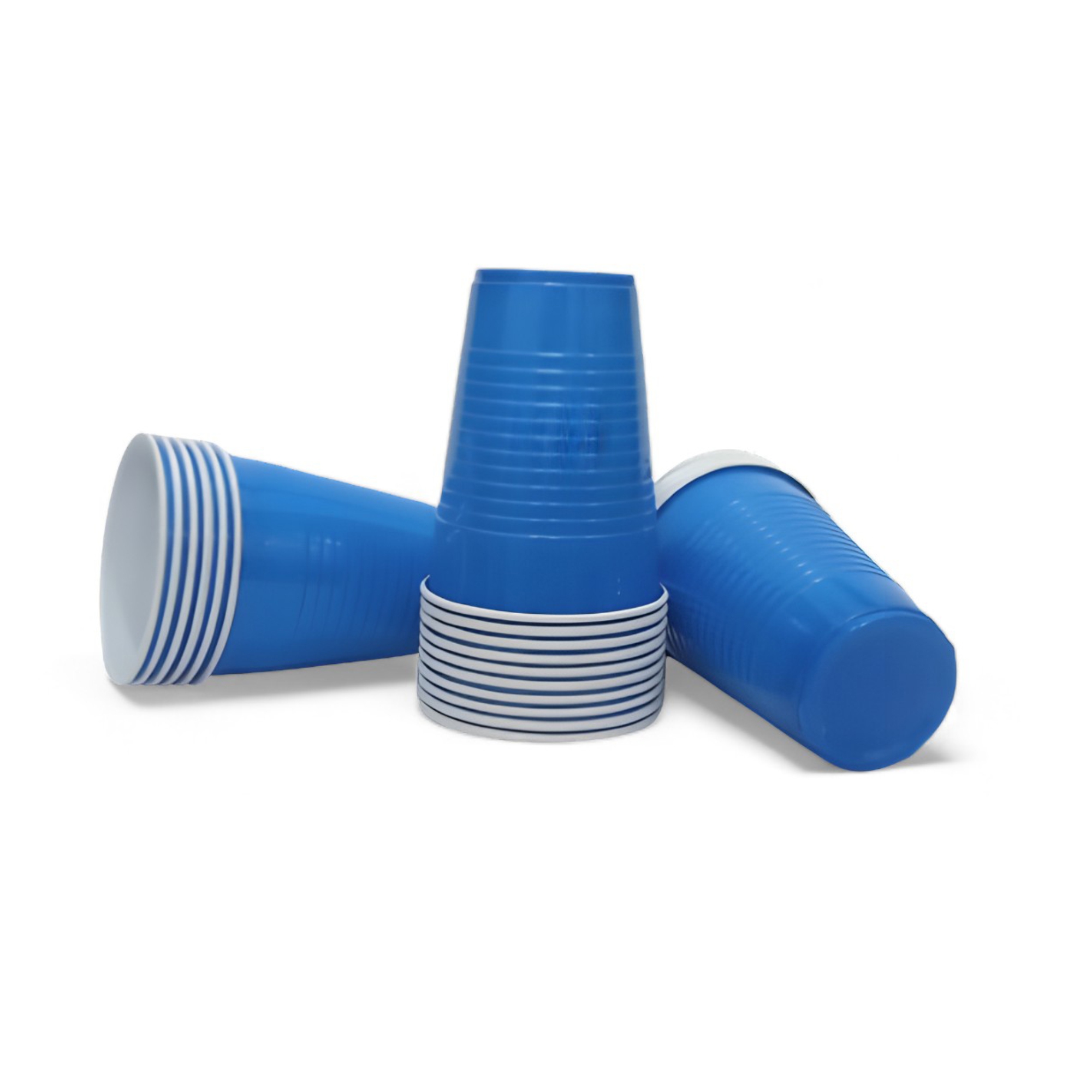 Set of 10 Blue -360ml Beer Pong Glasses | Drinking Glasses for Party, Bachelor, Wedding, & New Year Celebrations | Reusable Pong Cups for Games & Events | Party Supplies