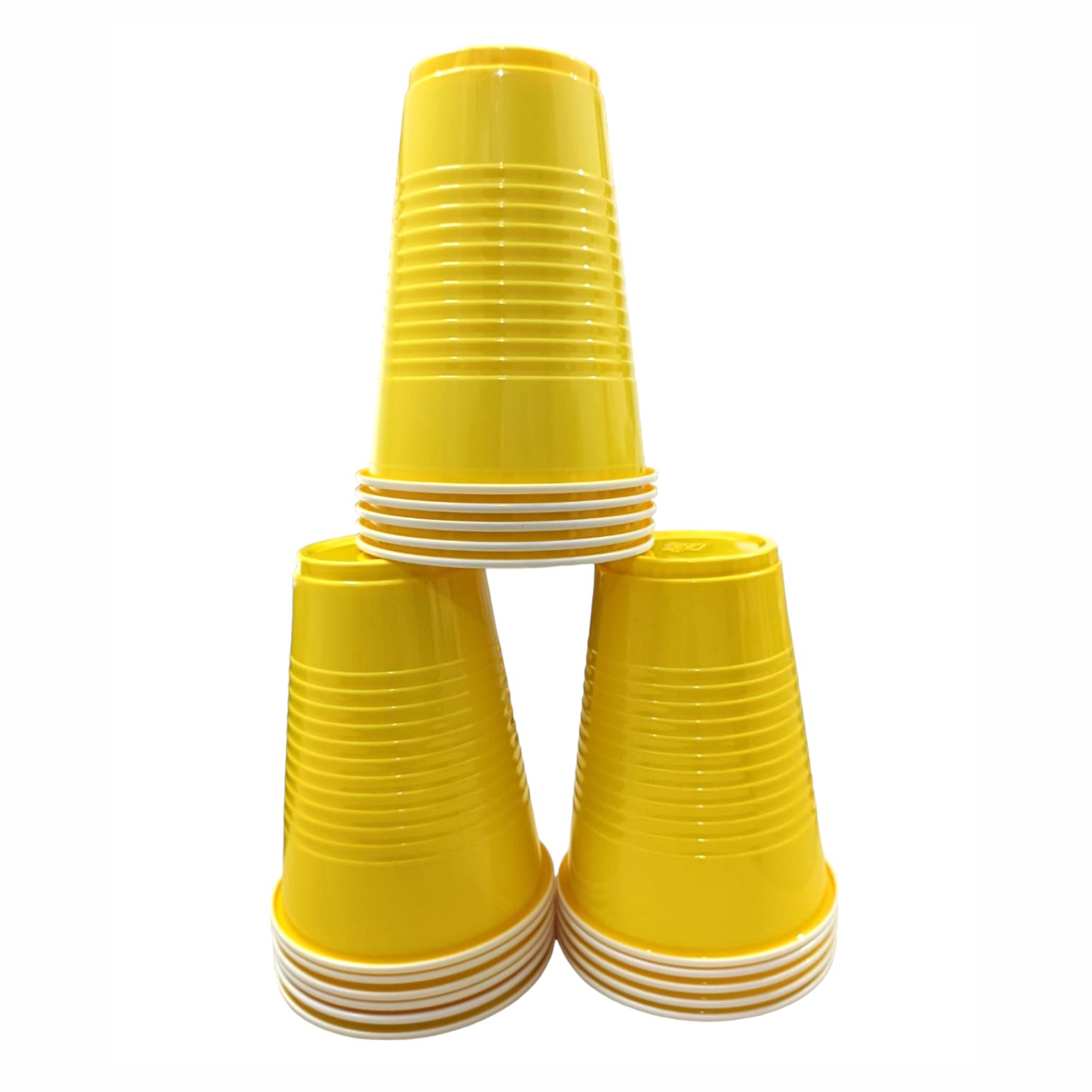 The Magic Balloons - Set of 30-360ml Pong Glasses | Yellow | Beer Pong |  Reusable Party Drinking Cups for New Year Weddings and Games Reusable Glasses | Party Supplies