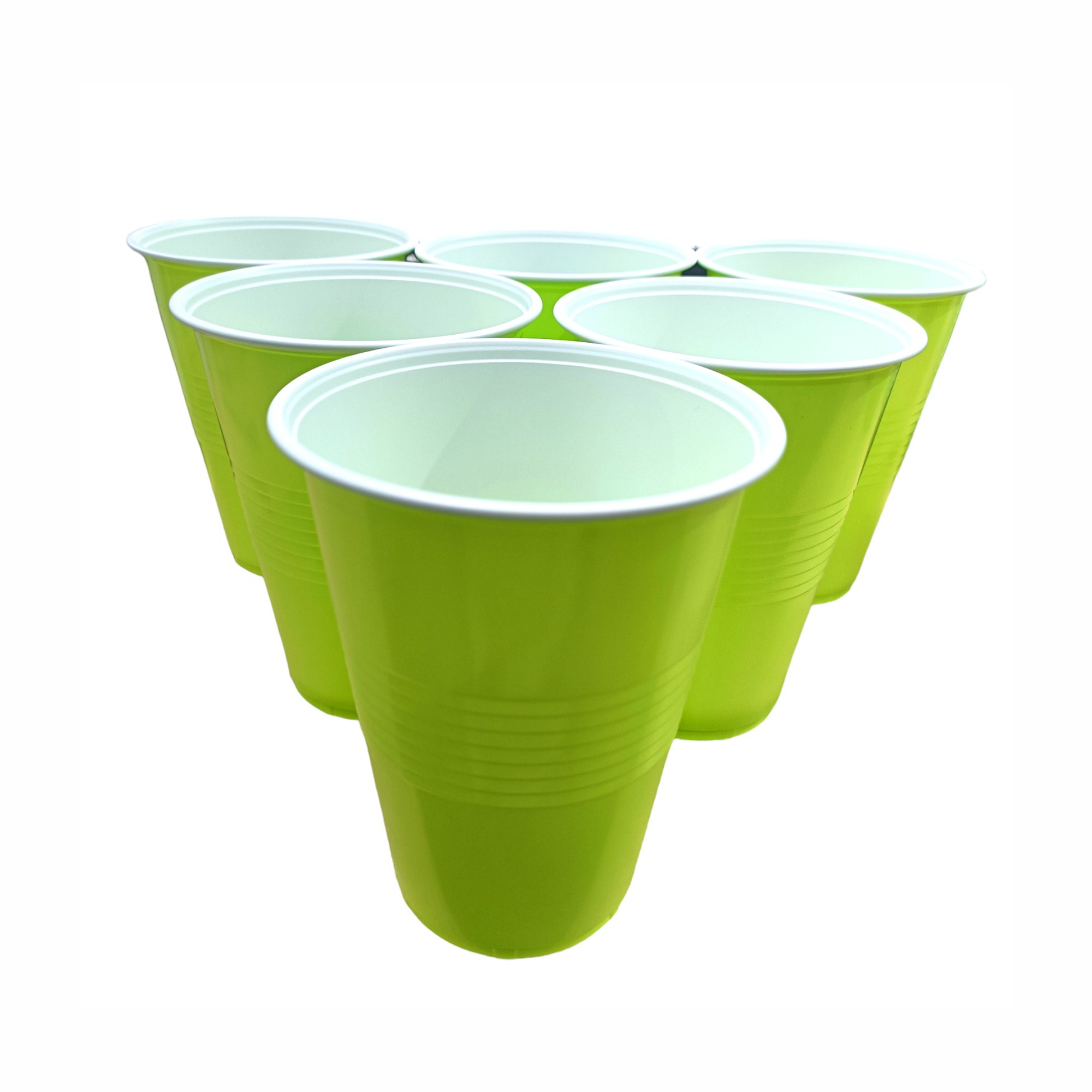 Set of 20 Green 360ml Beer Pong Glasses for New Year Bachelor Wedding and Retirement Parties | Party Drinking Cups | Reusable Party Pong Glasses | Ideal for Games and Fun