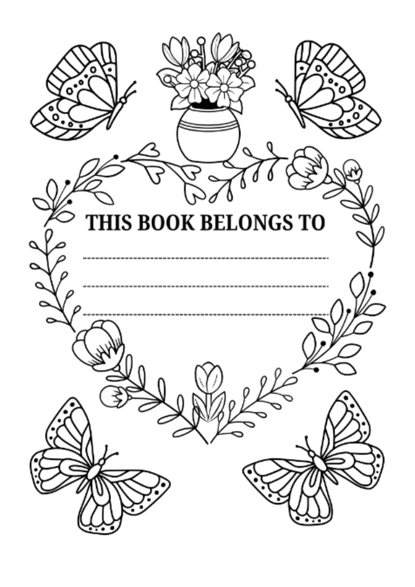 Butterfly And Flowers Coloring Book For Adults Butterfly And Flowers Coloring Book For Adults