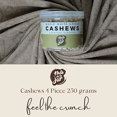 Nuts In a Jar Cashews 4 Piece Everyday Classics 250 Grams Nuts In a Jar Cashews 4 Piece Everyday Classics 250 Grams