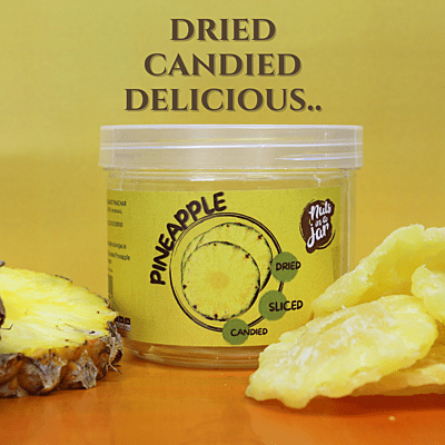 Nuts In a Jar Dried & Candied Pineapple Slices 250 Grams
