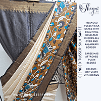 BLENDED TUSSER SILK SAREE  YBRSTUS23594