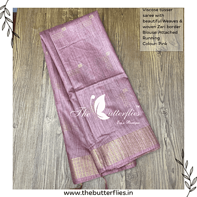 VISCOSE  TUSSER SAREE  YBRSTUS23389