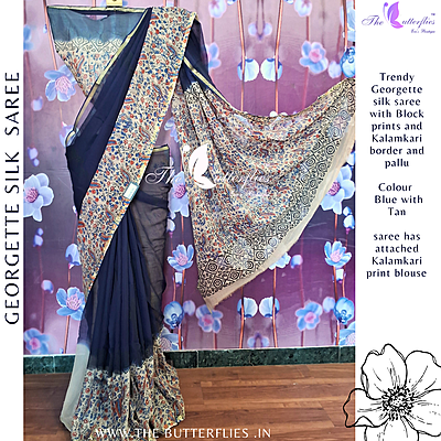 GEORGETTE SILK SAREE ORDSGRS24319