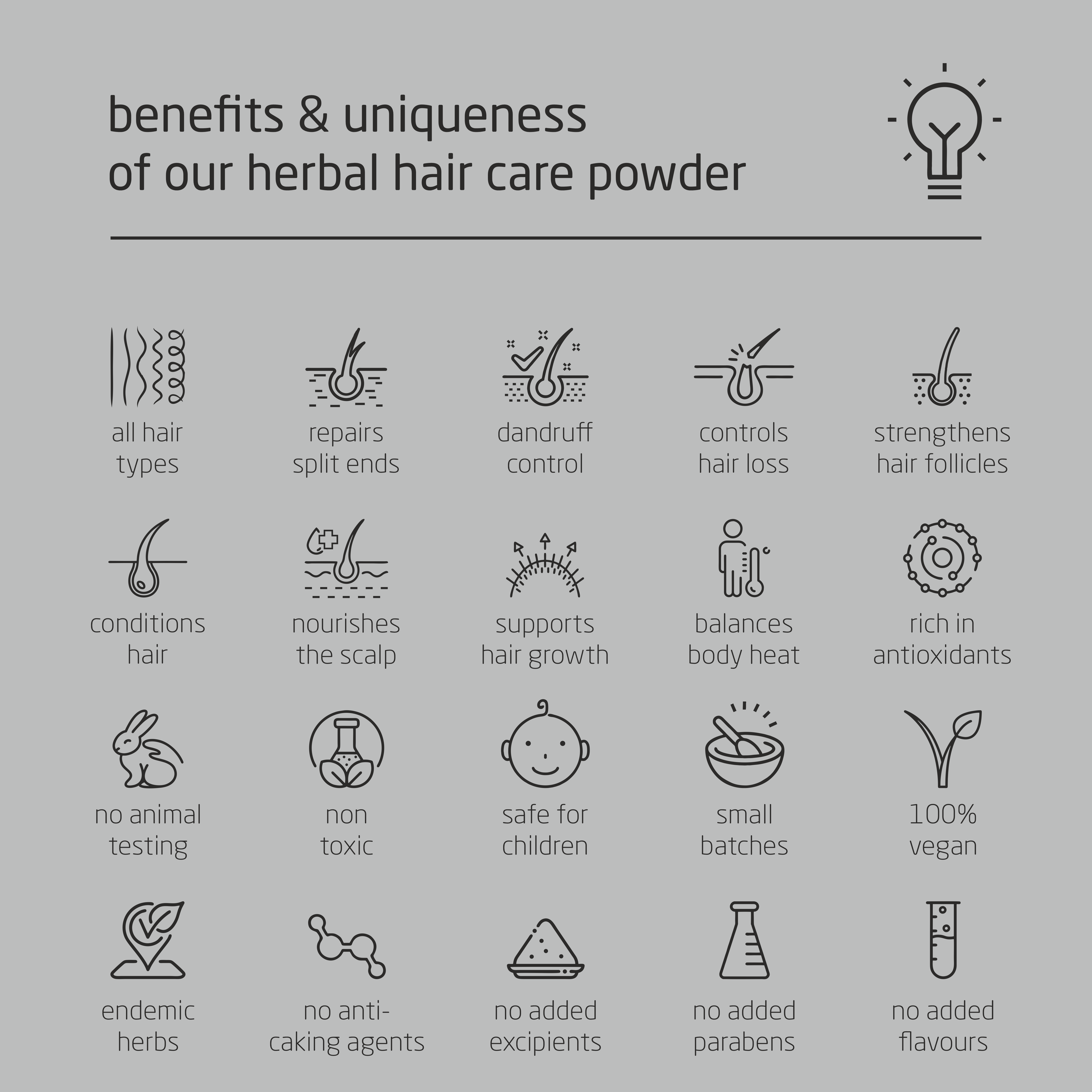 Super Premium Herbal Hair Care Powder - 100g Super Premium Herbal Hair Care Powder - 100g