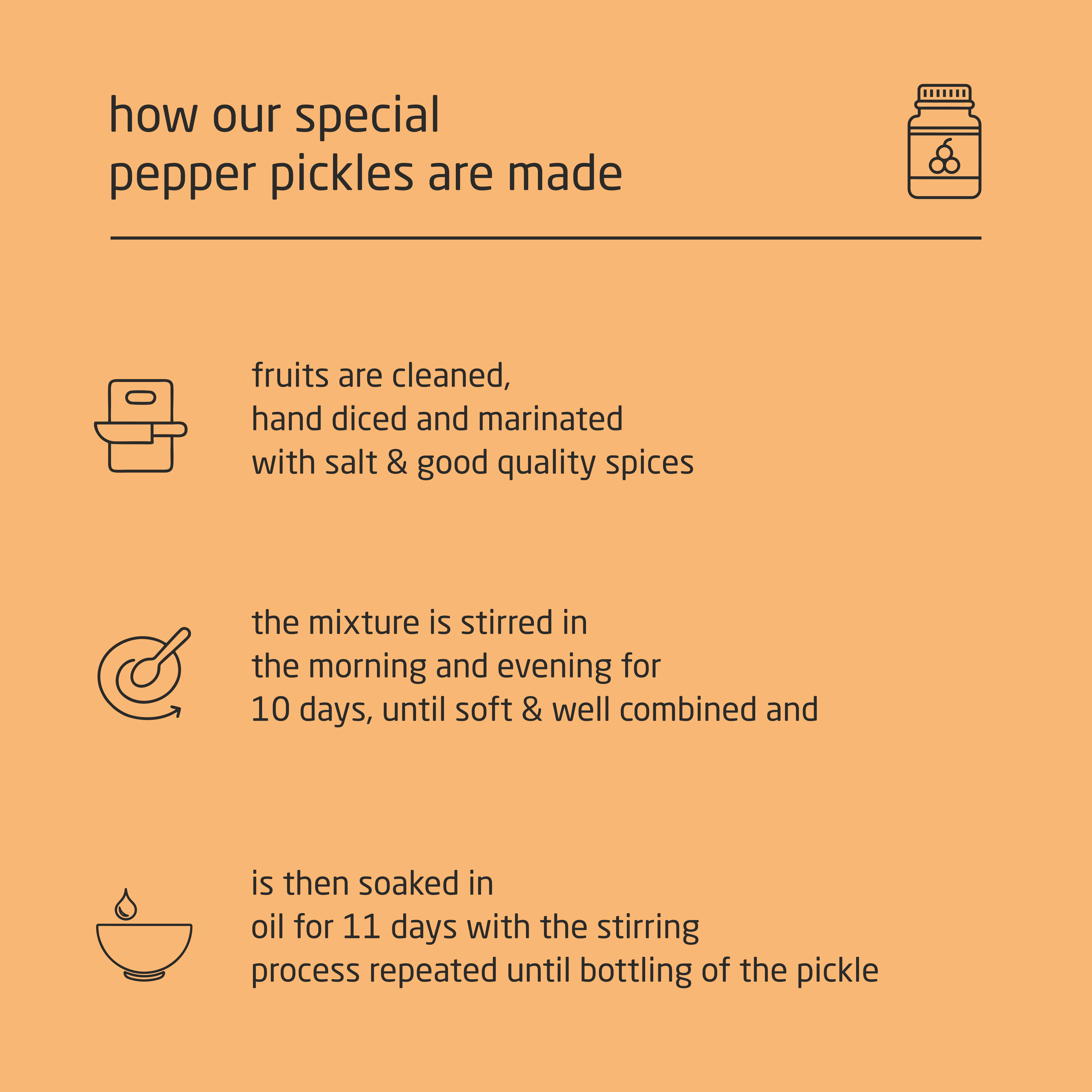 Premium Cold-Packed Pepper Sour-Orange Pickle – 185g Premium Cold-Packed Pepper Sour-Orange Pickle – 185g