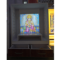 Hanuman Ji Mandir Printed on Acrylic with Storage Space | Sehrawat Brothers