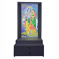Sehrawat Brothers' Radha Krishna Puja Mandir with Storage Space Sehrawat Brothers' Radha Krishna Puja Mandir with Storage Space