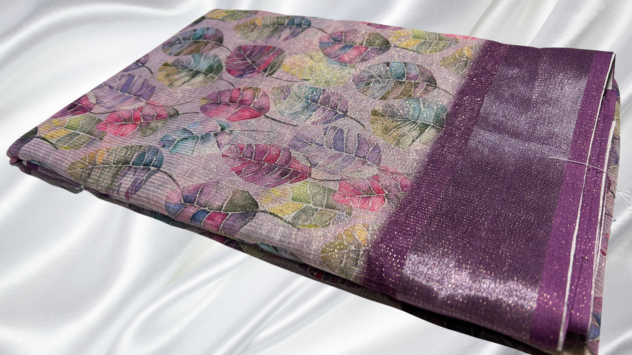 Jardoshi Tissue Fancy Jari Saree - Plum