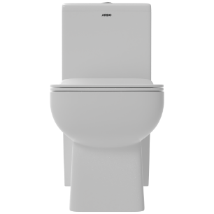 OPC-28111PP Inox Washdown One Piece Closet S Trap (9" Inch) With Soft Close Seat Cover, Hinges, Fixing Accessories Set and Accessories Set, Cistern Fittings
