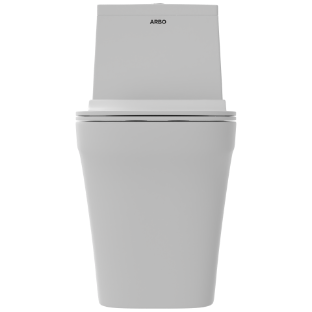 OPC-30112PP Neo Washdown One Piece Closet S Trap (9" Inch) With Soft Close Seat Cover With Hinges, Fixing Accessories Set and Accessories Set, Cistern Fittings
