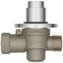 MP-5220 Metropole Forged Brass WC Flush Valve 32mm (1.25" Inch) With Exposed Shut Off Provision & Round Plate