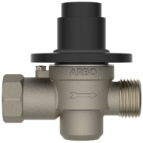 MP-MB-5221 Metropole Forged Brass WC Flush Valve 40mm (1.5" Inch) With Exposed Shut Off Provision & Round Plate (Matt Black)