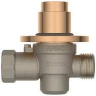 MP-RG-5221 Metropole Forged Brass WC Flush Valve 40mm (1.5" Inch) With Exposed Shut Off Provision & Round Plate (Rose Gold)