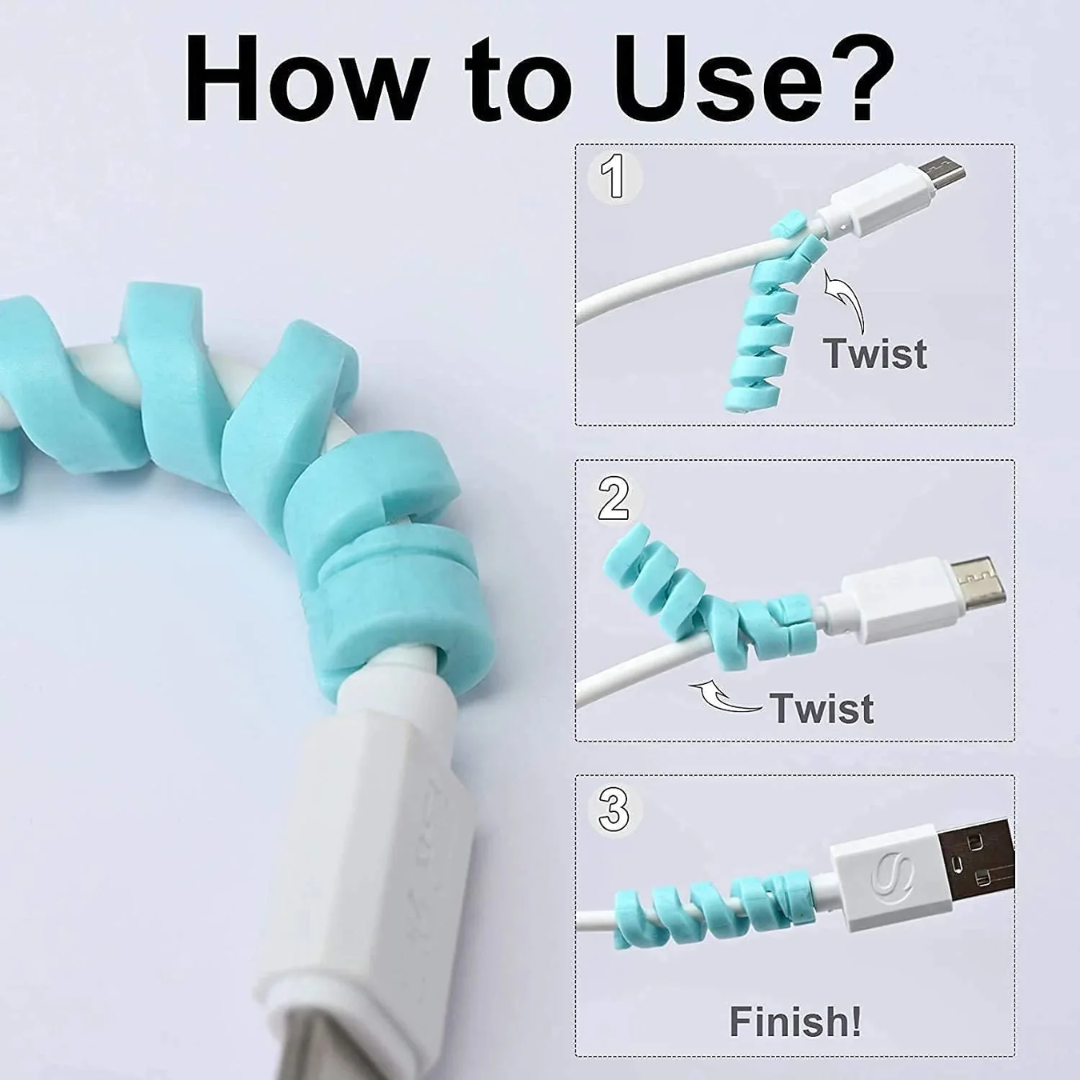 Spiral Charger Cable Protector for All Earphone & Cable Cover Spiral Charger Cable Protector for All Earphone & Cable Cover