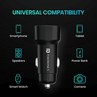 Portronics 80 W Turbo Car Charger (Black) Type-C & USB Portronics 80 W Turbo Car Charger (Black) Type-C & USB