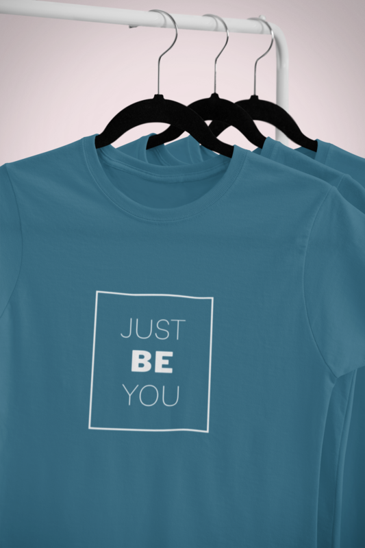 Mparel "Just Be You" Printed Unisex T-Shirt – Petrol Blue