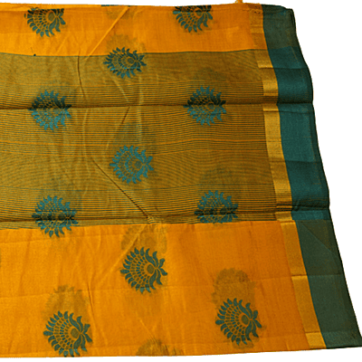 T.Meena Butta Saree (Yellow)