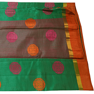T.Meena Butta Saree (Green)