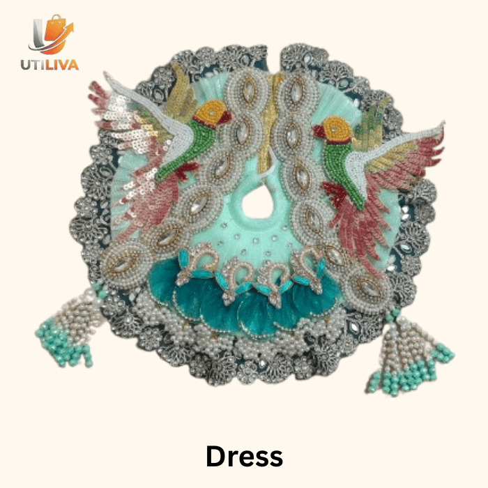 Full Parrot-Themed Dress Set for Laddu Gopal (SIZE-5)