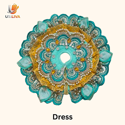 Laddu Gopal Dress With Mala & Mucket