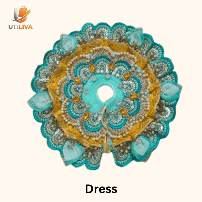 Laddu Gopal Dress With Mala & Mucket