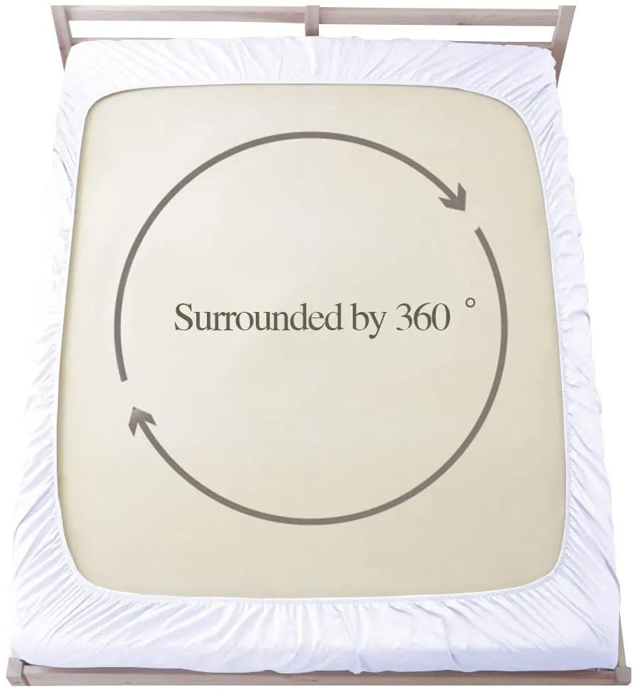 Sofrito Fitted Bedsheet Glace Cotton 300 TC - Striped - White Sofrito Fitted Bedsheet Glace Cotton 300 TC - Striped - White