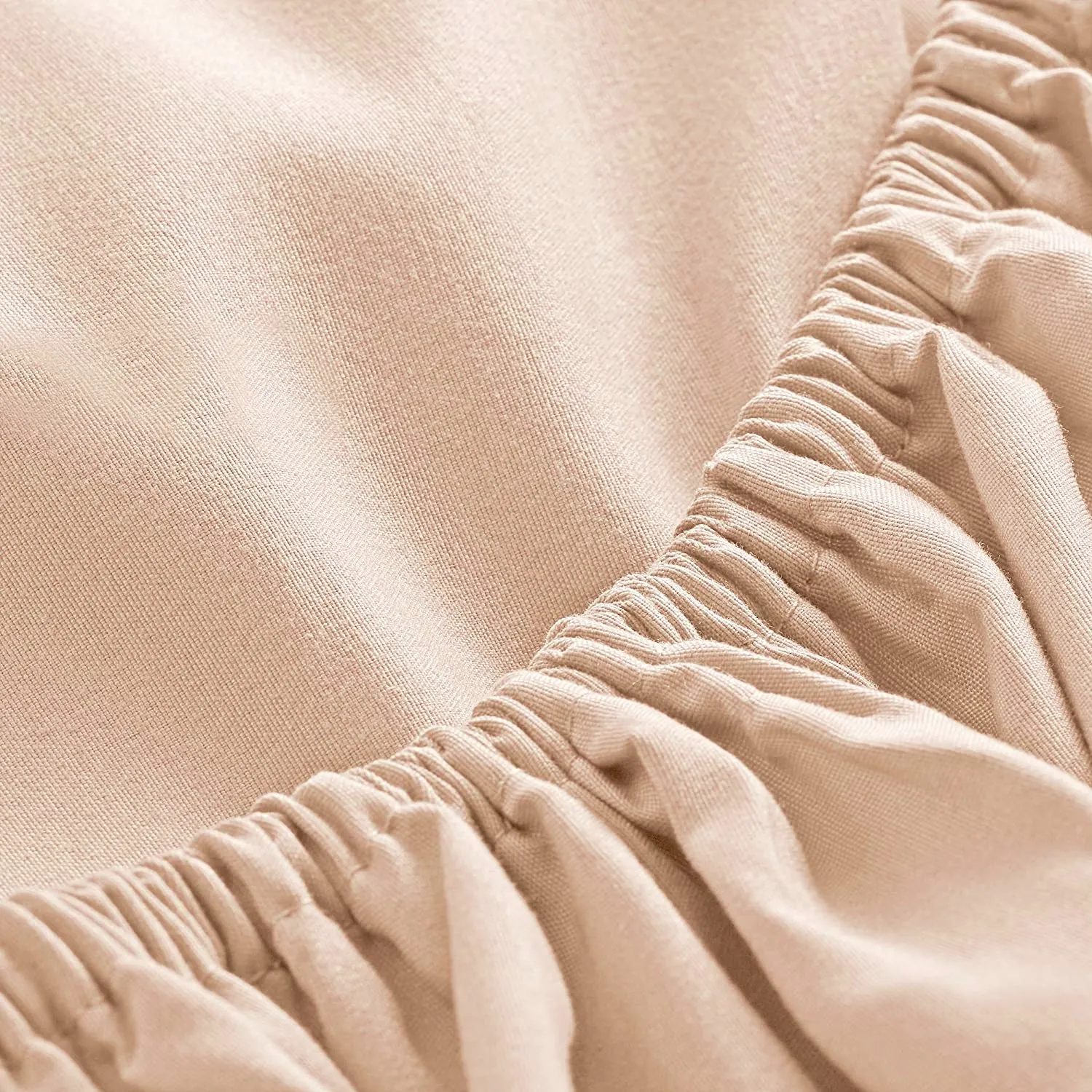 Bedsheet (Fitted) Glace Cotton 300 TC - Plain - Mellow Mocha