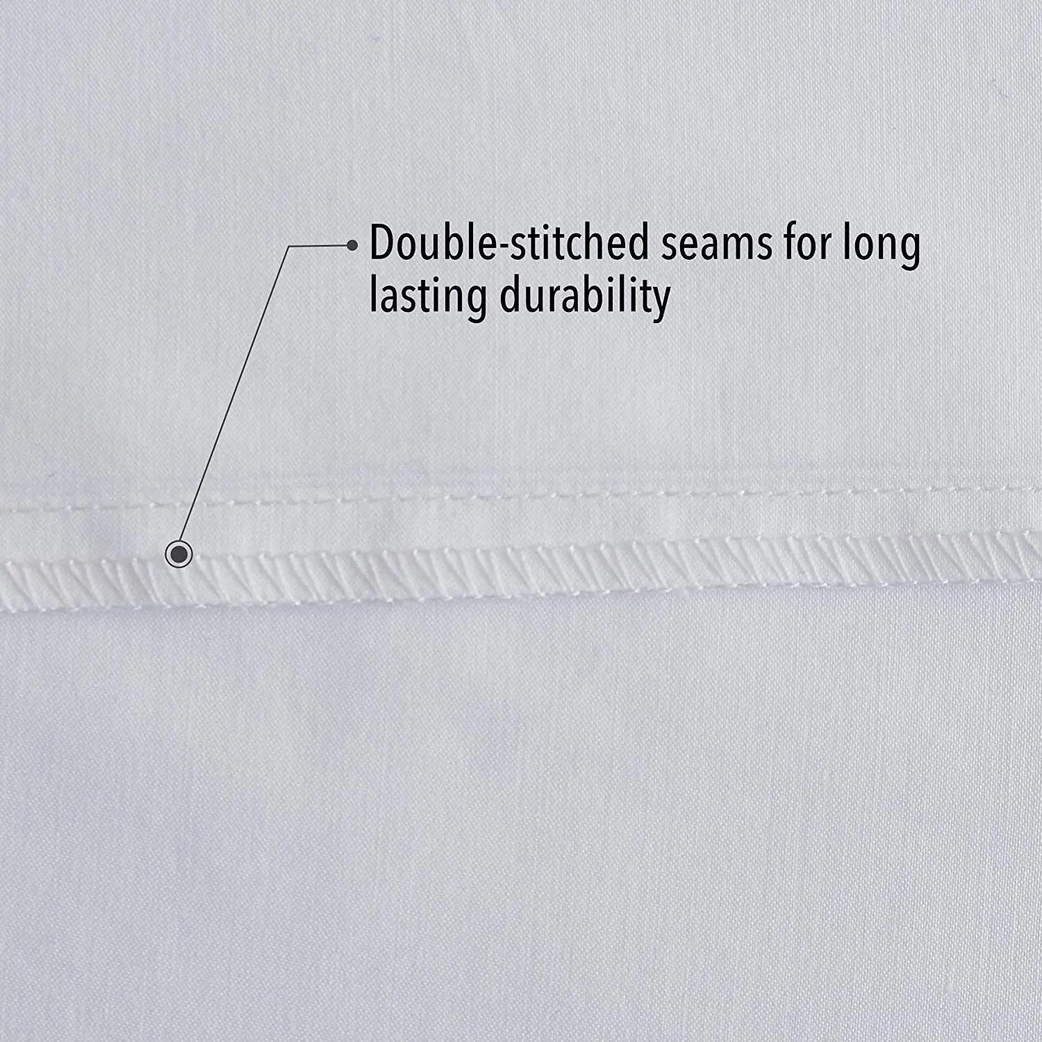 100% Cotton Pillow Cover (Non-Framed) - 210 TC Percale - Plain - White