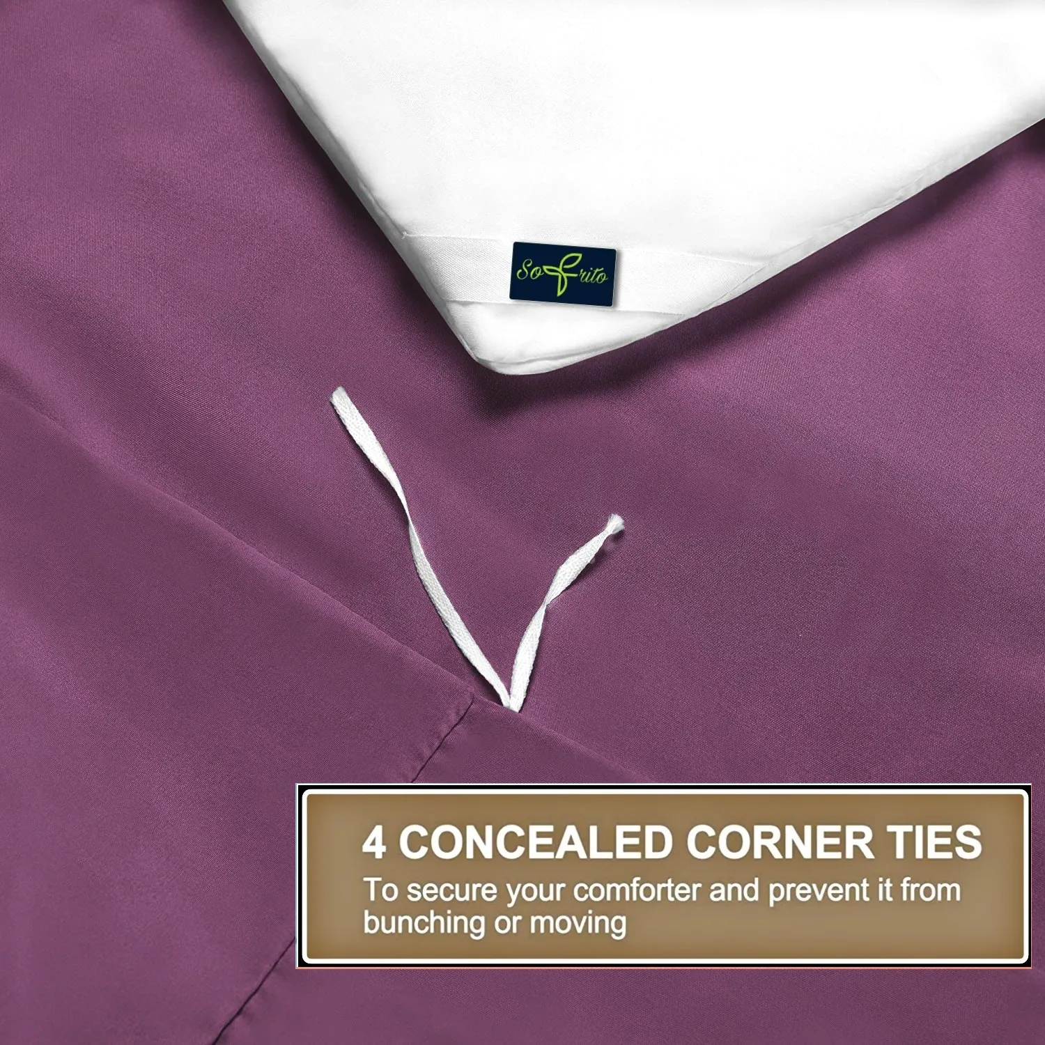 Duvet / Comforter Cover Microfiber 300 TC Plain Ultra soft - Wine