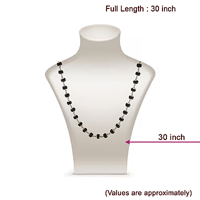 925 Silver Caped Karungali Mala - 8mm, 54 Beads, 30 Inchs with lab certificate 925 Silver Caped Karungali Mala - 8mm, 54 Beads, 30 Inchs with lab certificate