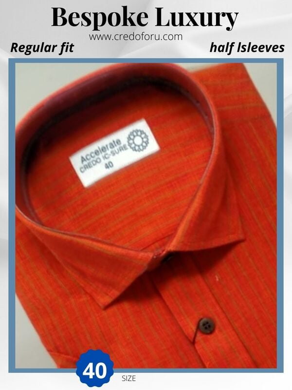 Red ochre yellow half sleeve formal shirt Red ochre yellow half sleeve formal shirt