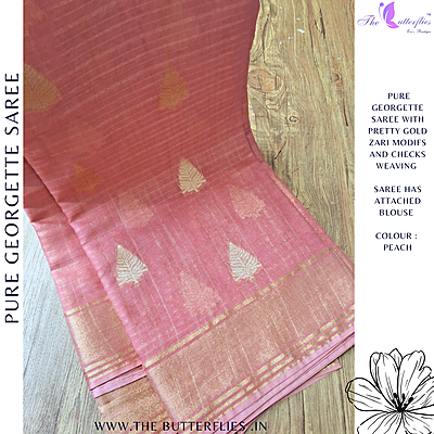 PURE GEORGETTE SAREE  VFLSGRS23921